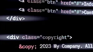 New York, USA - 31.05.2023: HTML-Code geschrieben von Chatgpt