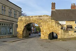 Newport Arch on Ermine Street, Roman entrance gateway to city of Lincoln
