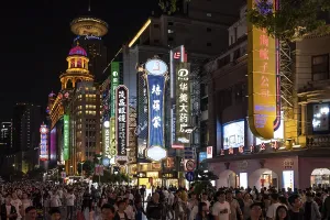 Night, evening, shopping mile, shopping street