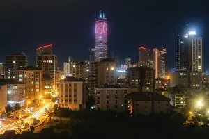 At night in the metropolis between Asia and Europe