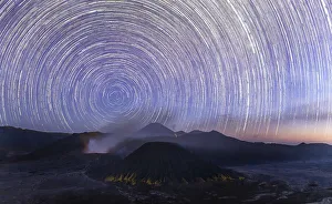 Night shot with stars, time exposure