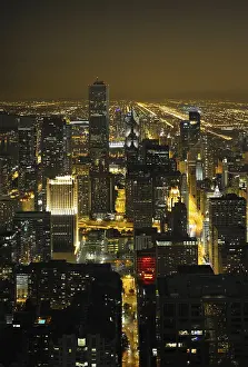 Night shot, Trump Tower, Wrigley Building