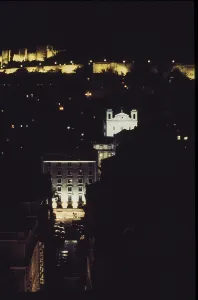 Night view of Lisbon with Castelo de Sao Jorge