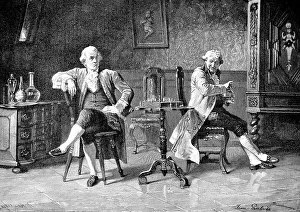 Two noble gentlemen have their game of chess