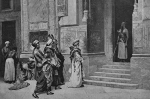 Noble men paying tribute in ancient Egypt
