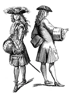 Noble traditional costume from 1693 (left)