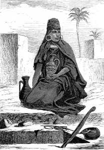 Nomad, woman, traditional dress