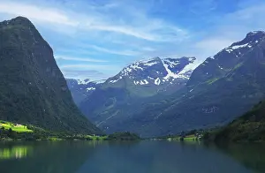 Framed Print : The Nordfjord on the Way to Nordfjordeid in Norway