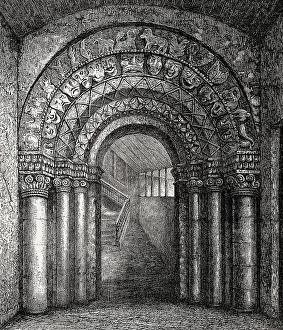 The Norman Doorway of St Giles Cathedral removed in the 18th century
