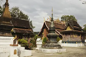 North Laos: The temple Wat Xieng Thong in the city of Luang Brabang