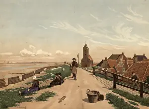 North Sea, beach scene near Wierum