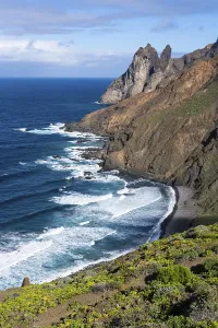 The north-west coast of La Gomera with the Playa de Arguamul beach