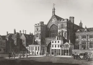 North West, view, Westminster Hall