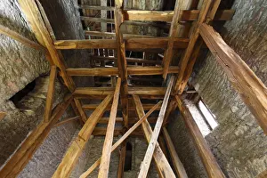 Northern choir flanking tower, roof truss of St
