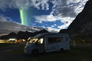 Northern lights at Flakstad Campground