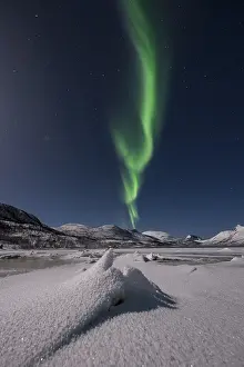 Northern lights over the island of Senja