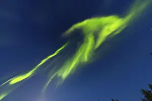 Northern lights over Notvatn, Nordland, Norway