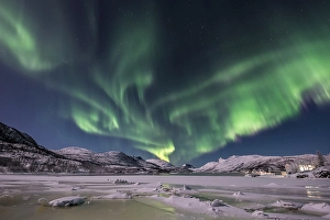 Category Scandinavia Prints: Northern lights over the Senja Island