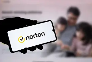 Category Historic EN Prints: norton logo is displayed on smartphone