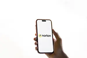 Category Historic EN Prints: norton logo is displayed on smartphone