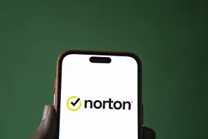 Category Historic EN Prints: norton logo is displayed on smartphone