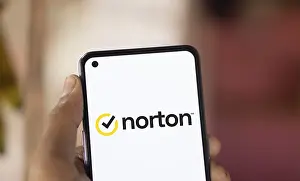 Category Historic EN Prints: norton logo is displayed on smartphone
