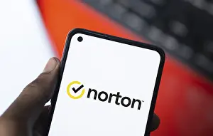 Category Historic EN Prints: norton logo is displayed on smartphone