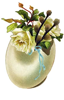 Nostalgic greeting card for Easter