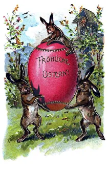 Nostalgic greeting card for Easter