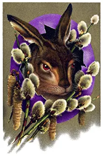 Nostalgic greeting card for Easter