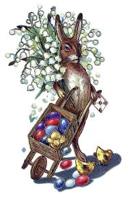 Nostalgic greeting card for Easter