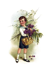 Nostalgic greeting card for Easter