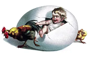 Nostalgic greeting card for Easter