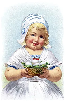 Nostalgic greeting card for Easter
