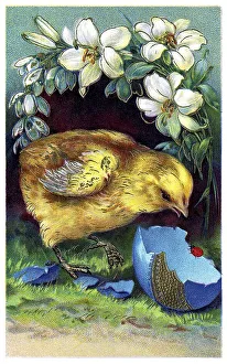 Nostalgic greeting card for Easter