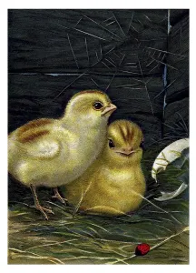 Nostalgic greeting card for Easter