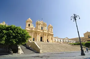 Noto, Italy - September 14, 2015: Noto Cathedral