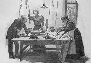 Novelty electric ironing, here in the tailor's studio of the royal theatre in Berlin