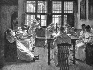 Novices in a convent school, 1880