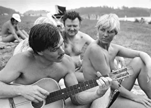At the nudist beach, Leipzig, GDR