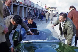 Nuerburgring race track 1000 Kilometres 28 May 1961, Bill de Selincourt at rear Lola Mk.1 car