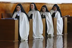 Nuns at devotions, Carmelite Monastery