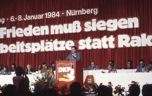 Nuremberg. 7th Party Congress of the German Communist Party (DKP) on 6