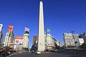 Obelisk at the Plaza de la Republica in the city of Buenos Aires