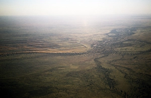 Oblique aerial photograph, probably of the Simpson Desert, Australia 1956