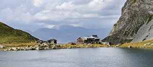 Obstanserseehuette mountain hut on the Obstansersee mountain lake
