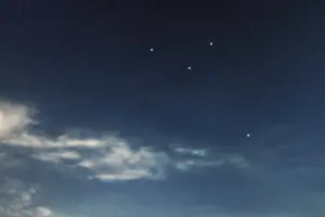 Octans star constellation, Night sky