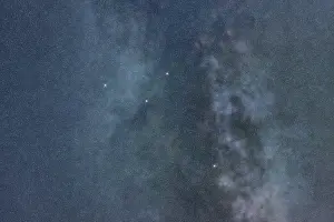 Octans star constellation, Night sky