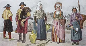 Ode, costumes, clothing in 19th century Belgium