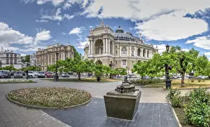 Odessa, Ukraine 22.05.2020. Odessa Opera and Ballet House in Ukraine on a sunny spring day